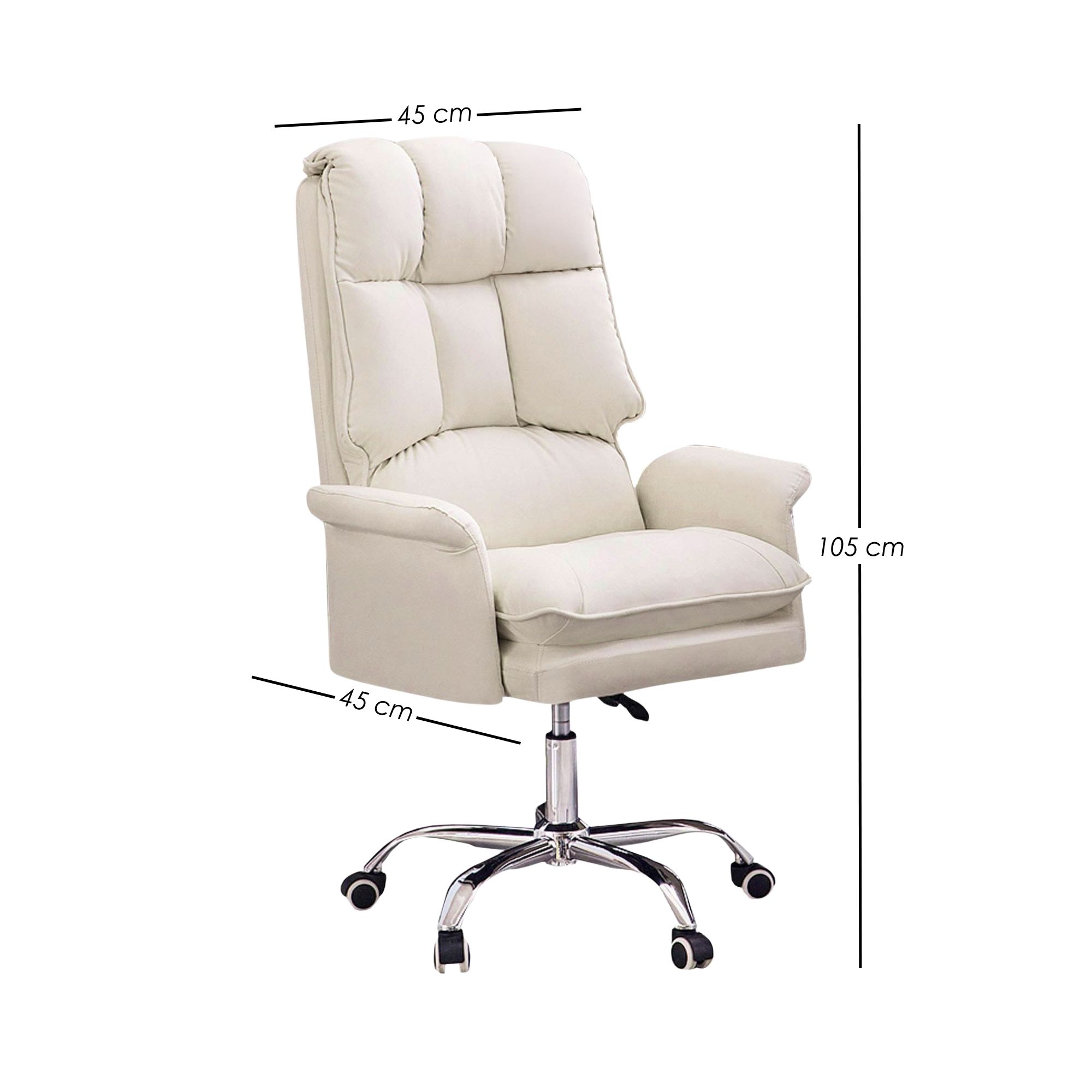 Foto 3 pulgar | Silla Para Oficina Acolchada Blanca