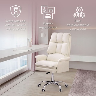 Foto 3 | Silla Para Oficina Acolchada Blanca