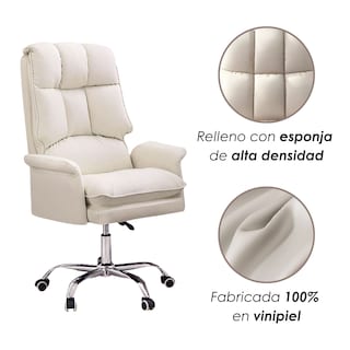 Foto 6 | Silla Para Oficina Acolchada Blanca