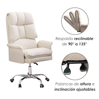 Foto 7 | Silla Para Oficina Acolchada Blanca