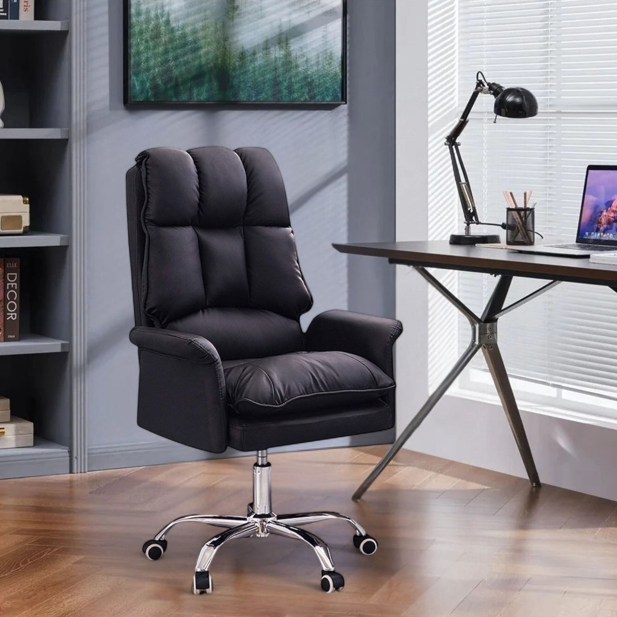 Foto 4 | Silla Para Oficina Acolchada Negra