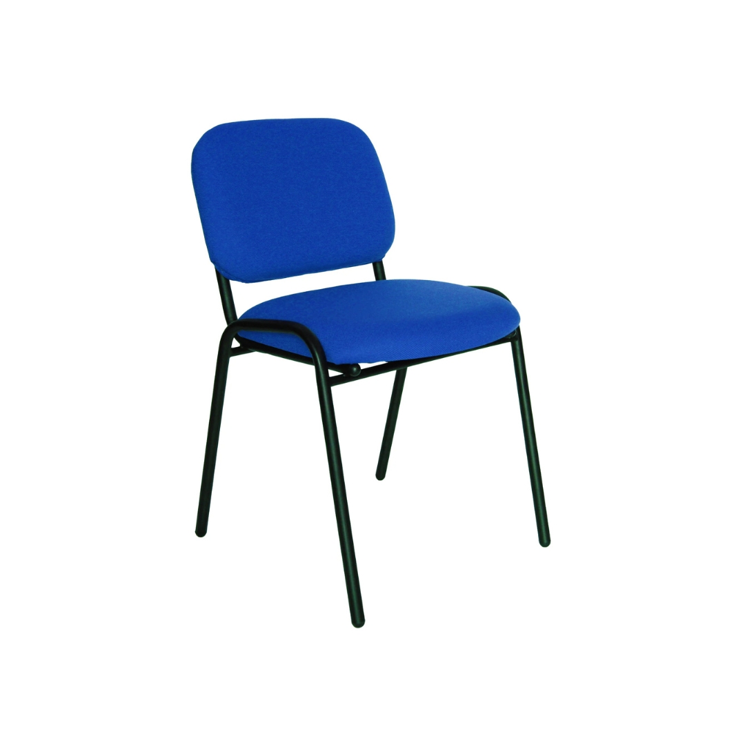 Offiho Silla De Oficina Ecovisita Para Salas De Espera, Consultorios En Tapiz De Tela Color Azul