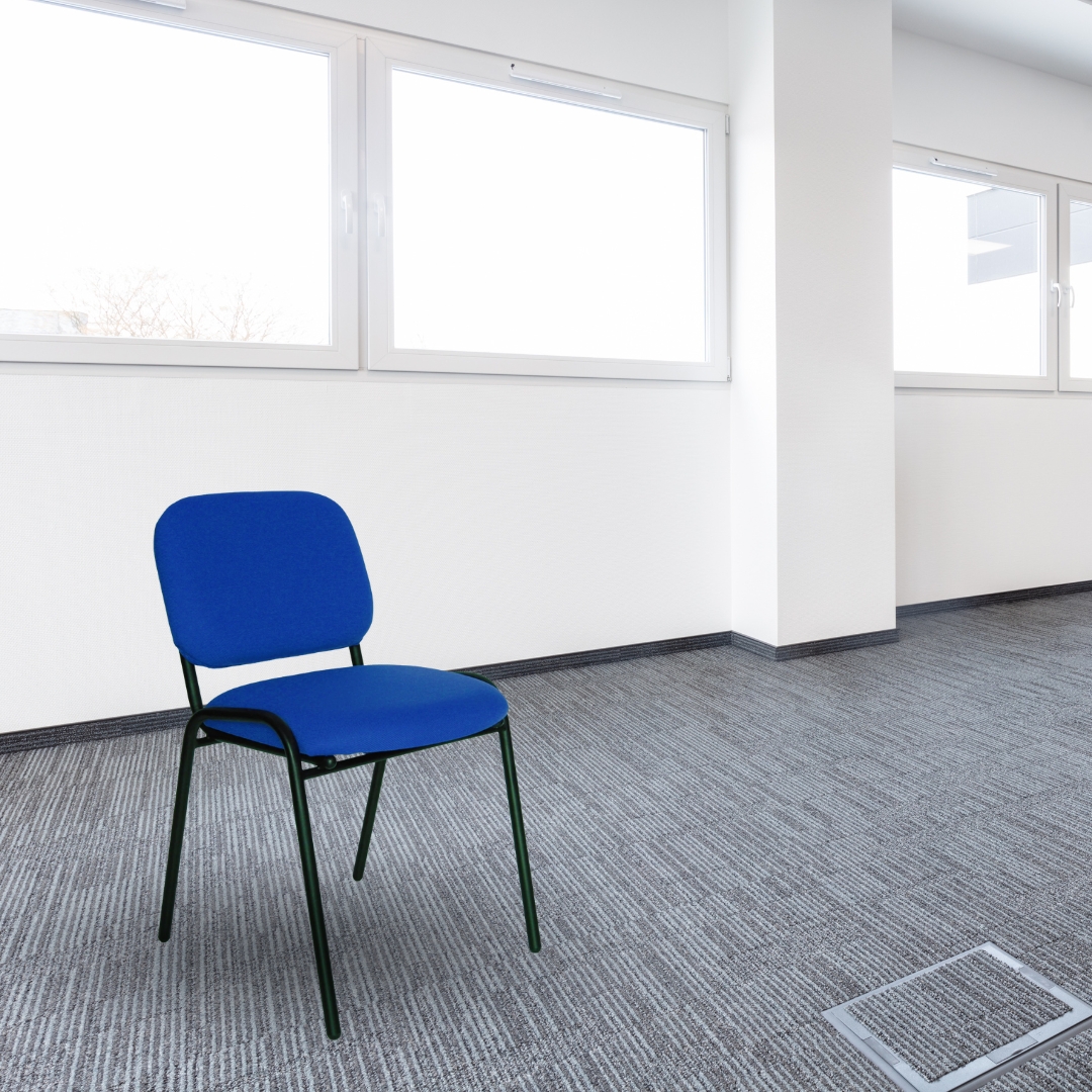 Foto 5 | Offiho Silla De Oficina Ecovisita Para Salas De Espera, Consultorios En Tapiz De Tela Color Azul