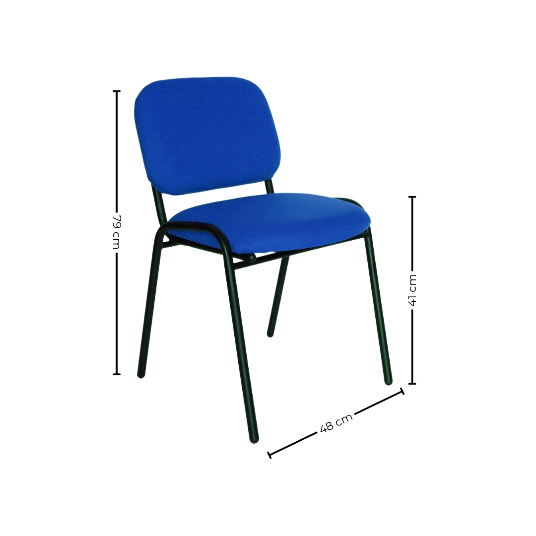 Foto 7 pulgar | Offiho Silla De Oficina Ecovisita Para Salas De Espera, Consultorios En Tapiz De Tela Color Azul