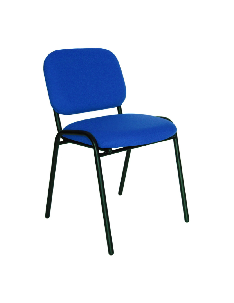 Foto 4 pulgar | Offiho Set De 4 Sillas Para Oficina, Salas De Espera, Consultorio Con Tapiz De Tela Color Azul