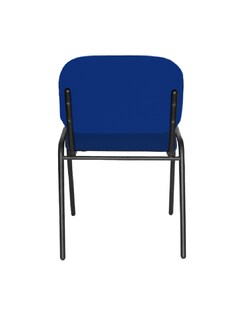 Foto 5 | Offiho Set De 4 Sillas Para Oficina, Salas De Espera, Consultorio Con Tapiz De Tela Color Azul