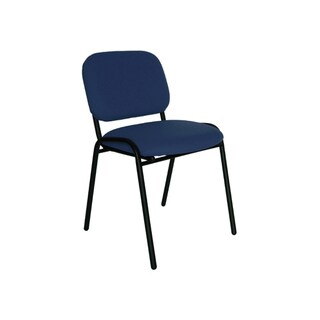 Foto 3 | Offiho Set De 3 Sillas Para Oficina, Sala De Espera, Consultorio Con Tapiz De Tela Color Azul Marino