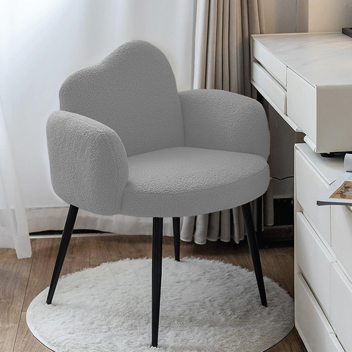 Silla De Dormitorio Áreas Múltiples Cómoda Bossa Luzi Gris