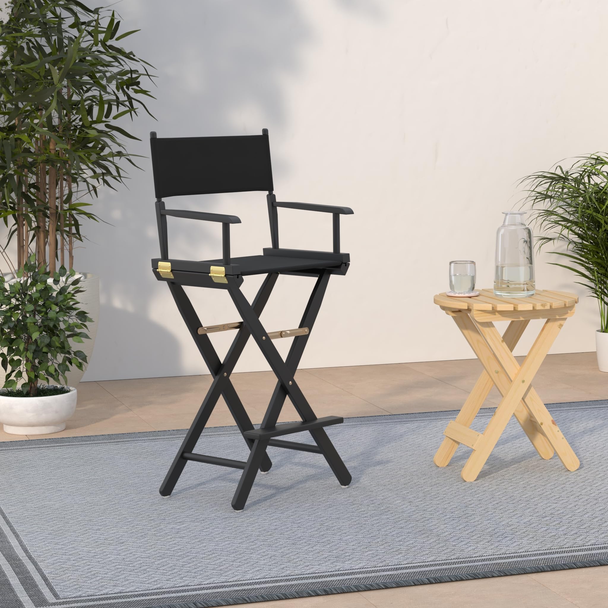 Foto 3 pulgar | Silla Director's Home Casual Home Con Estructura Negra/lona Negra - Venta Internacional.