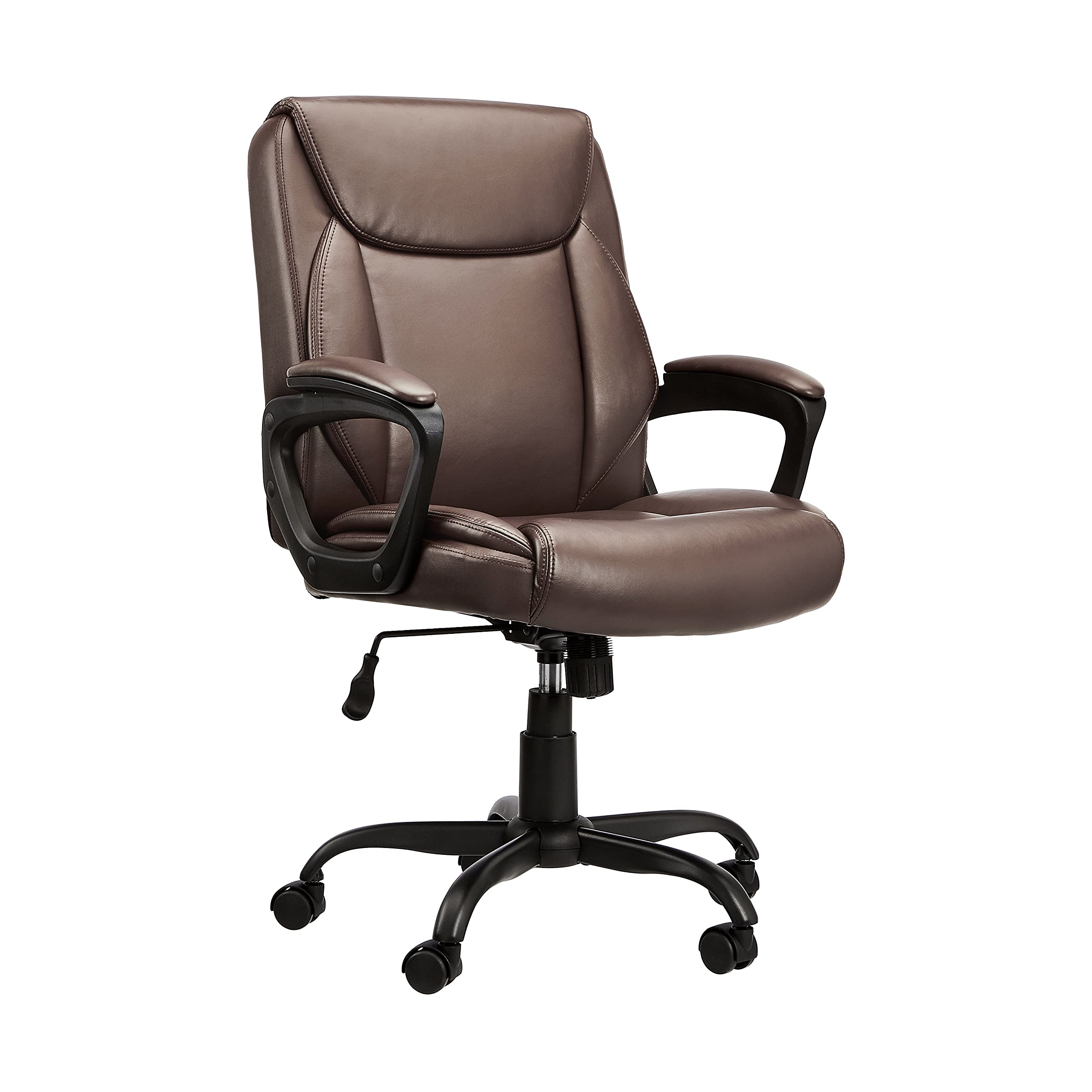 Foto 1 | Silla De Oficina Amazonbasics Classic Puresoft, Acolchada En Poliuretano, Color Marrón - Venta Internacional.