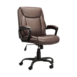 Foto 1 | Silla De Oficina Amazonbasics Classic Puresoft, Acolchada En Poliuretano, Color Marrón - Venta Internacional.