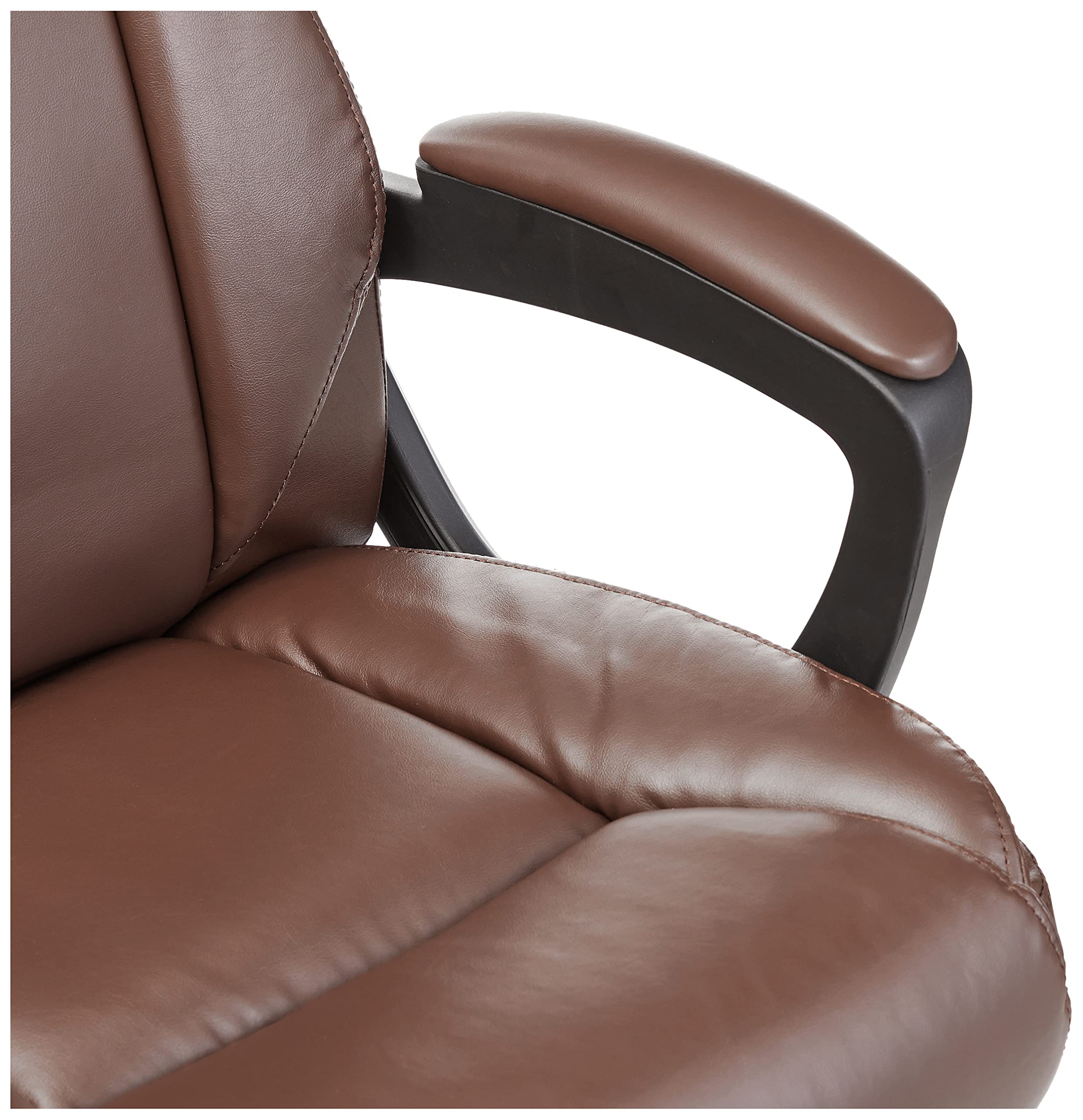 Foto 5 pulgar | Silla De Oficina Amazonbasics Classic Puresoft, Acolchada En Poliuretano, Color Marrón - Venta Internacional.