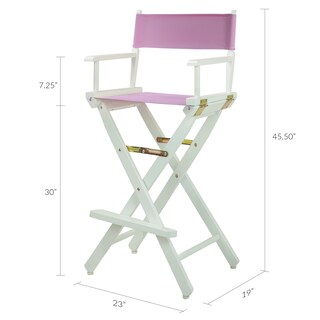 Foto 6 | Silla Director Casual Home 230-01/021-22, Altura De Barra, Color Blanco Y Rosa - Venta Internacional.