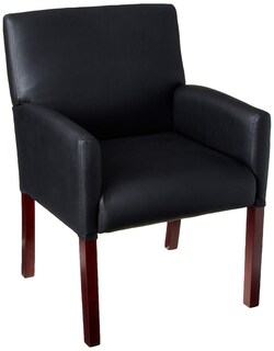 Foto 1 | Butacón De Recepción Boss Office, Acabado En Caoba, Negro - Venta Internacional.