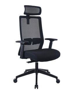 Foto 1 | Silla De Trabajo Boss Office Products De Malla Con Reposacabezas Negra - Venta Internacional.