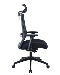 Foto 7 | Silla De Trabajo Boss Office Products De Malla Con Reposacabezas Negra - Venta Internacional.