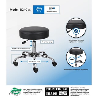 Foto 2 | Taburete Médico Para Spa Boss Office Products Be Well Black - Venta Internacional.