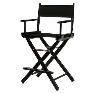 Foto 1 | Silla De Director Casual Home 24 Con Estructura Negra Y Lona Negra - Venta Internacional.