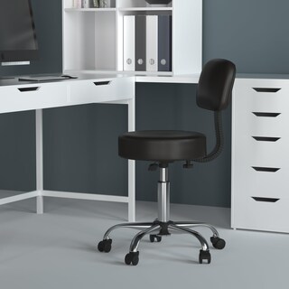 Foto 2 | Taburete Médico Para Spa Boss Office Products Be Well, Vinilo Negro - Venta Internacional.