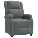 Sillón De Masaje Vidaxl De Tela Gris Oscuro Con Masaje De 6 Puntos - Venta Internacional.