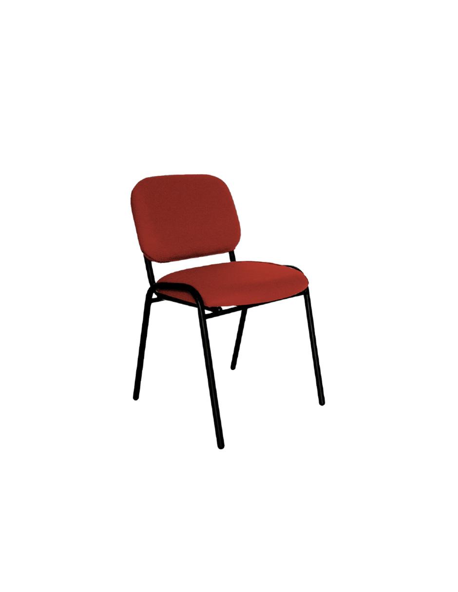 Foto 2 pulgar | Offiho Silla De Oficina Ecovisita Para Salas De Espera, Consultorios En Tapiz De Tela Color Vino