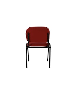 Foto 4 | Offiho Silla De Oficina Ecovisita Para Salas De Espera, Consultorios En Tapiz De Tela Color Vino