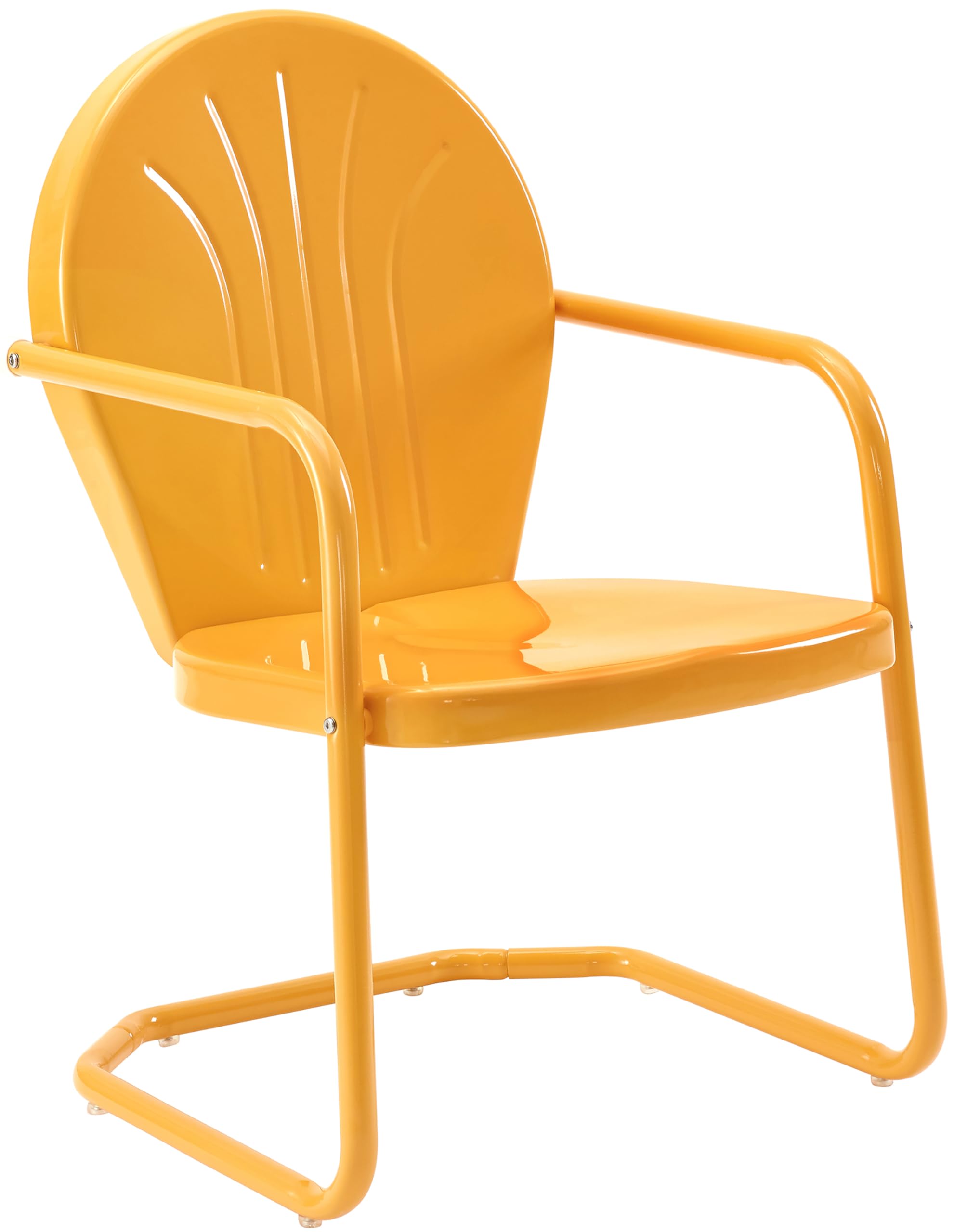 Silla De Exterior Crosley Furniture Griffith Tangerine Steel - Venta Internacional.
