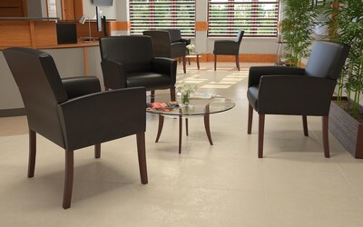 Foto 2 | Silla Para Invitados Boss Office Products Con Forma De Caja, Brazo, Acabado En Caoba - Venta Internacional.