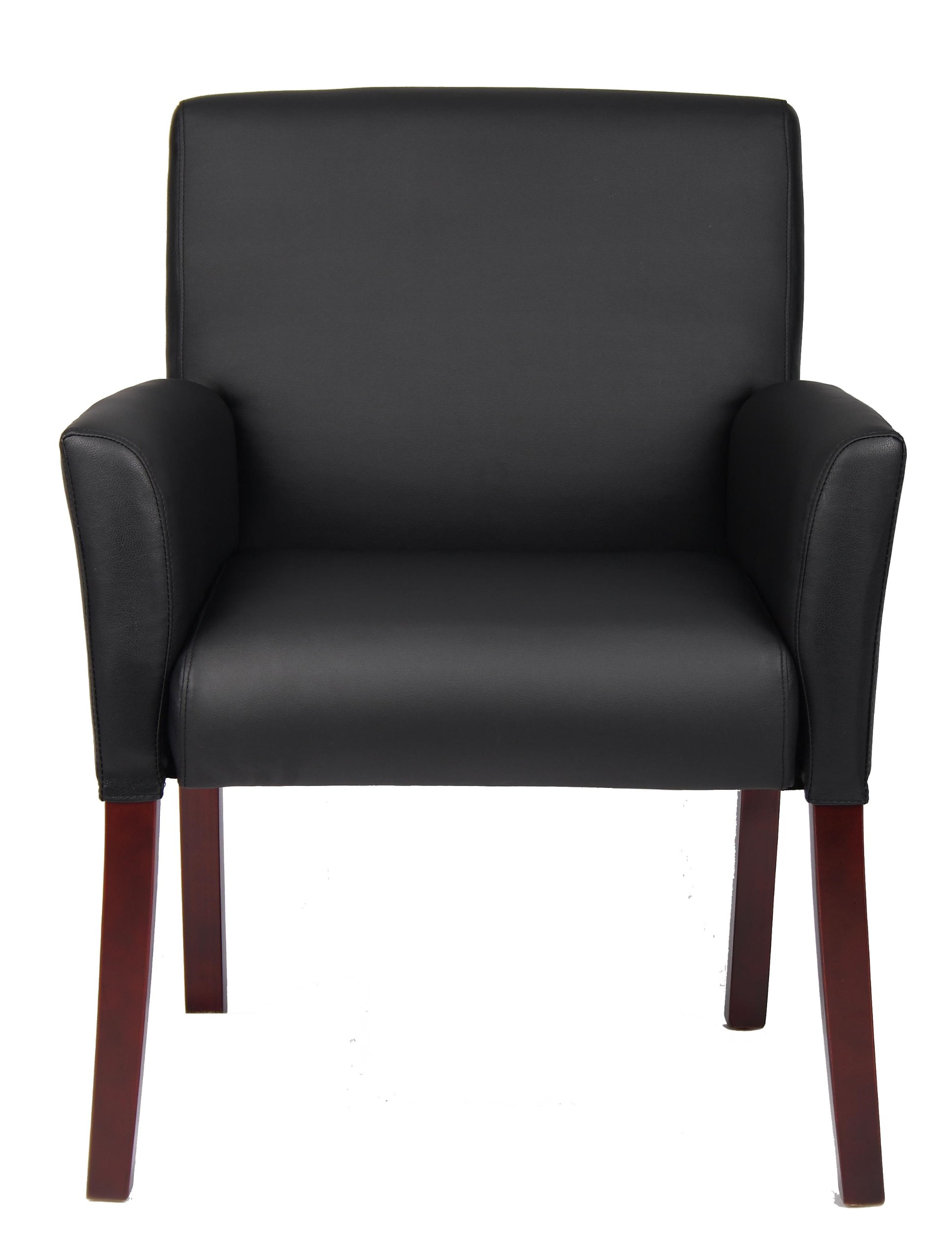 Foto 8 pulgar | Silla Para Invitados Boss Office Products Con Forma De Caja, Brazo, Acabado En Caoba - Venta Internacional.