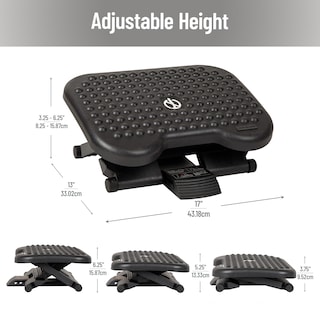 Foto 4 | Foot Rest Mind Reader, Ergonómico, Ajustable En Altura, Negro, X2 - Venta Internacional.