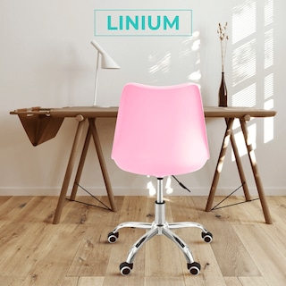 Foto 3 | Silla Oficina Linium Escritorio Salon Hogar Ergonomica Color Rosa
