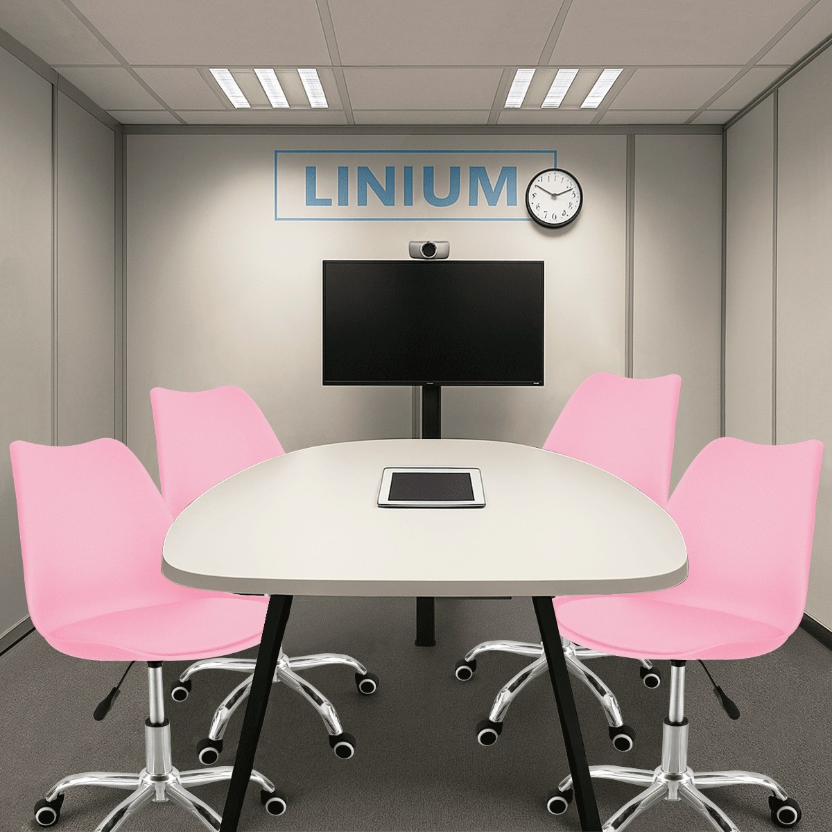 Foto 8 | Silla Oficina Linium Escritorio Salon Hogar Ergonomica Color Rosa