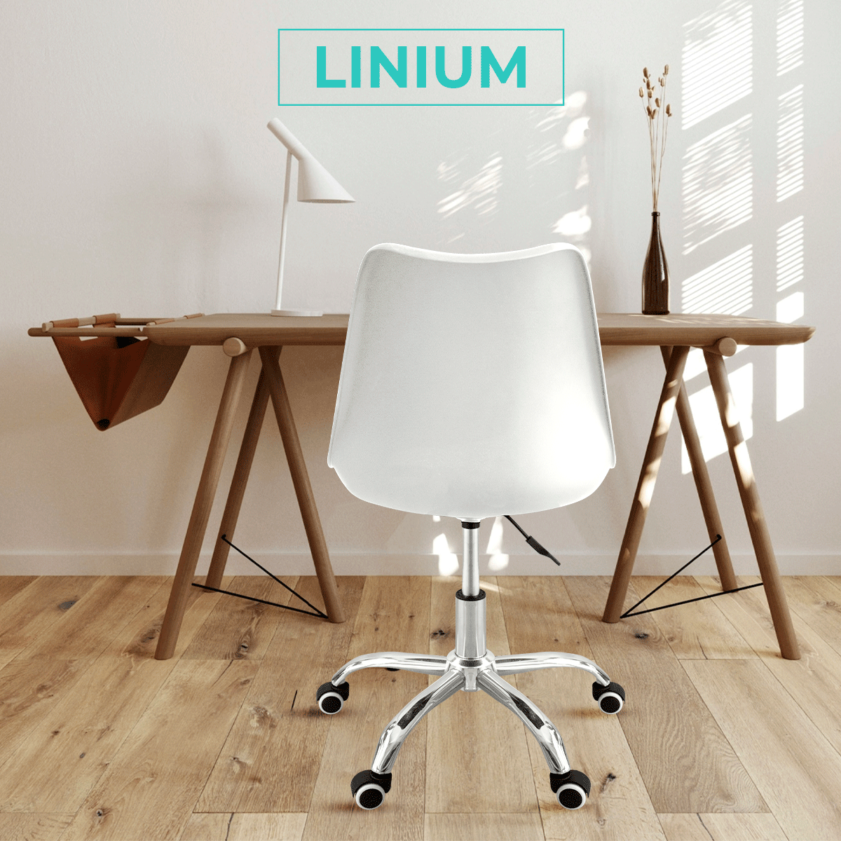 Foto 4 pulgar | Silla Oficina Linium Escritorio Salon Hogar Ergonomica Color Blanco