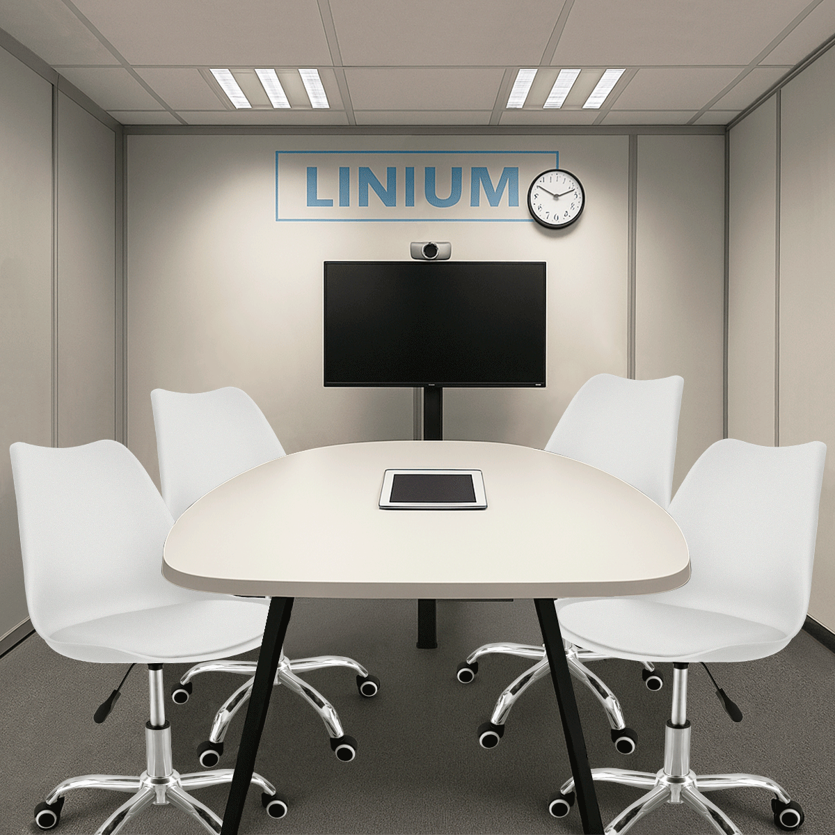Foto 7 | Silla Oficina Linium Escritorio Salon Hogar Ergonomica Color Blanco