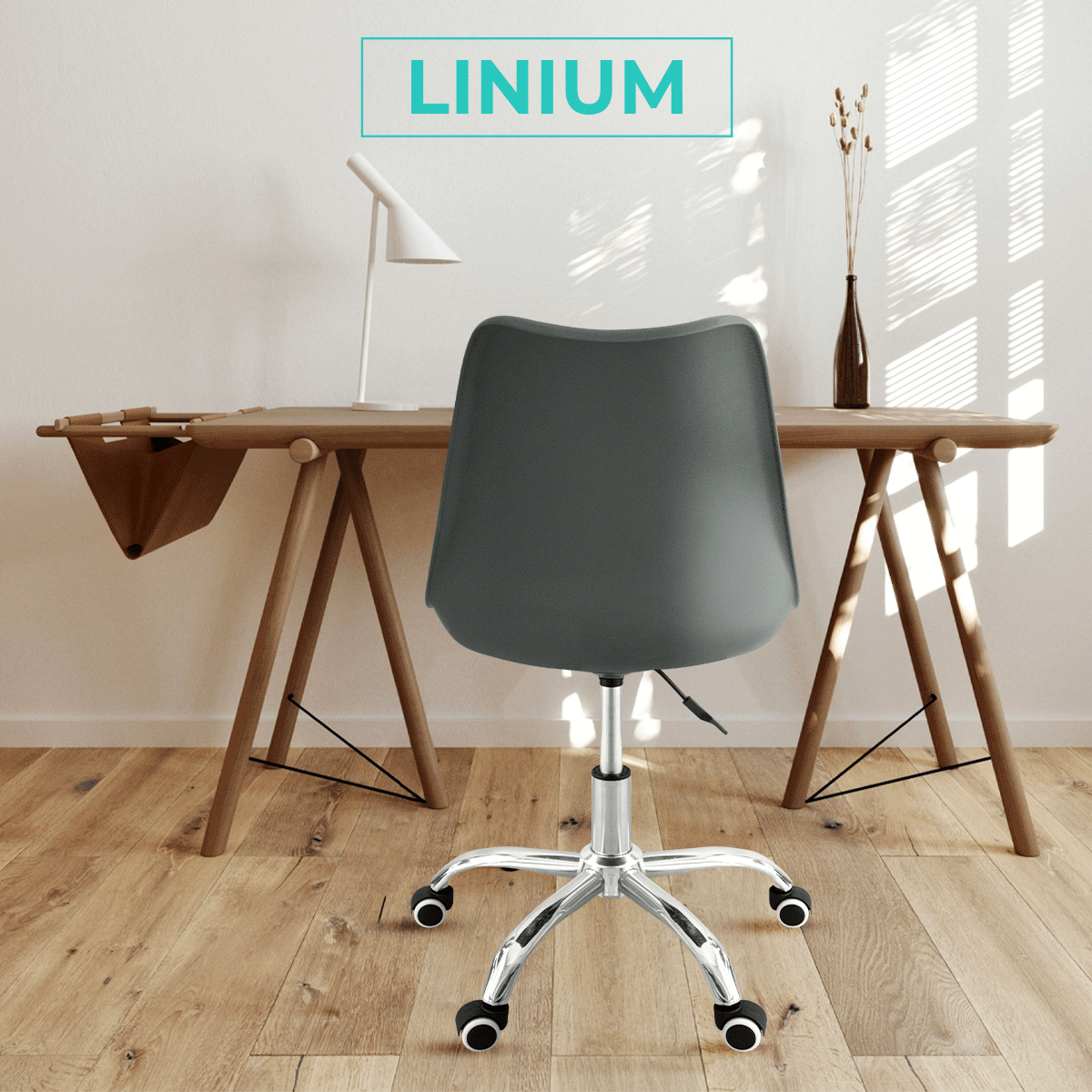 Foto 3 | Silla Oficina Linium Escritorio Salon Hogar Ergonomica Color Gris
