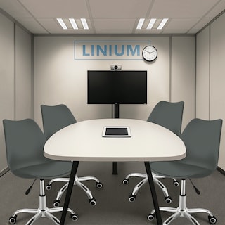Foto 8 | Silla Oficina Linium Escritorio Salon Hogar Ergonomica Color Gris