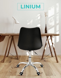 Foto 3 | Silla Oficina Linium Escritorio Salon Hogar Ergonomica Color Negro