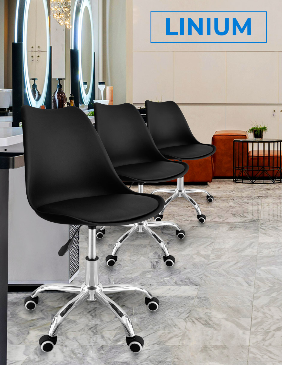 Foto 6 | Silla Oficina Linium  Escritorio Salon Hogar Ergonomica Color Negro