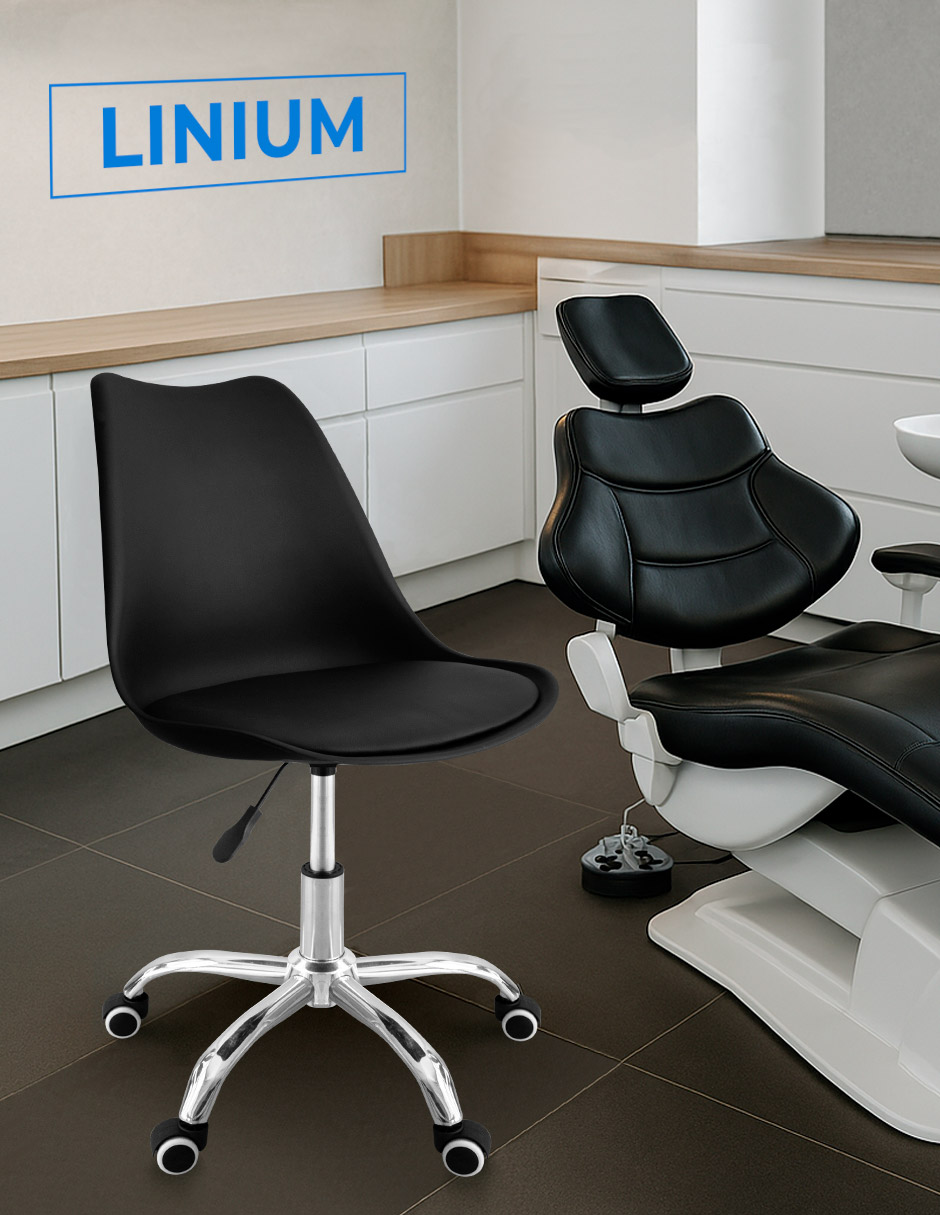 Foto 8 | Silla Oficina Linium  Escritorio Salon Hogar Ergonomica Color Negro