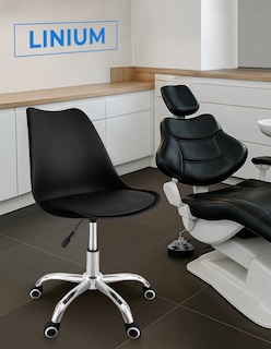 Foto 8 | Silla Oficina Linium Escritorio Salon Hogar Ergonomica Color Negro