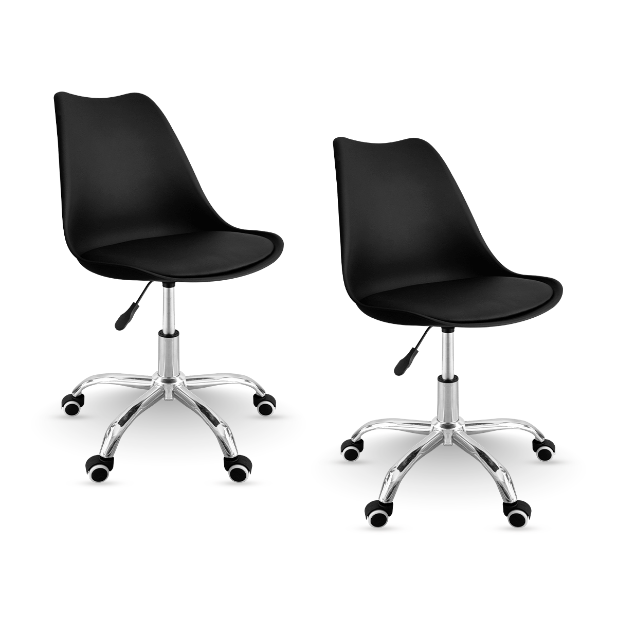 Foto 2 pulgar | Set 2 Silla Oficina Linium Escritorio Salon Hogar Ergonomica Color Negro