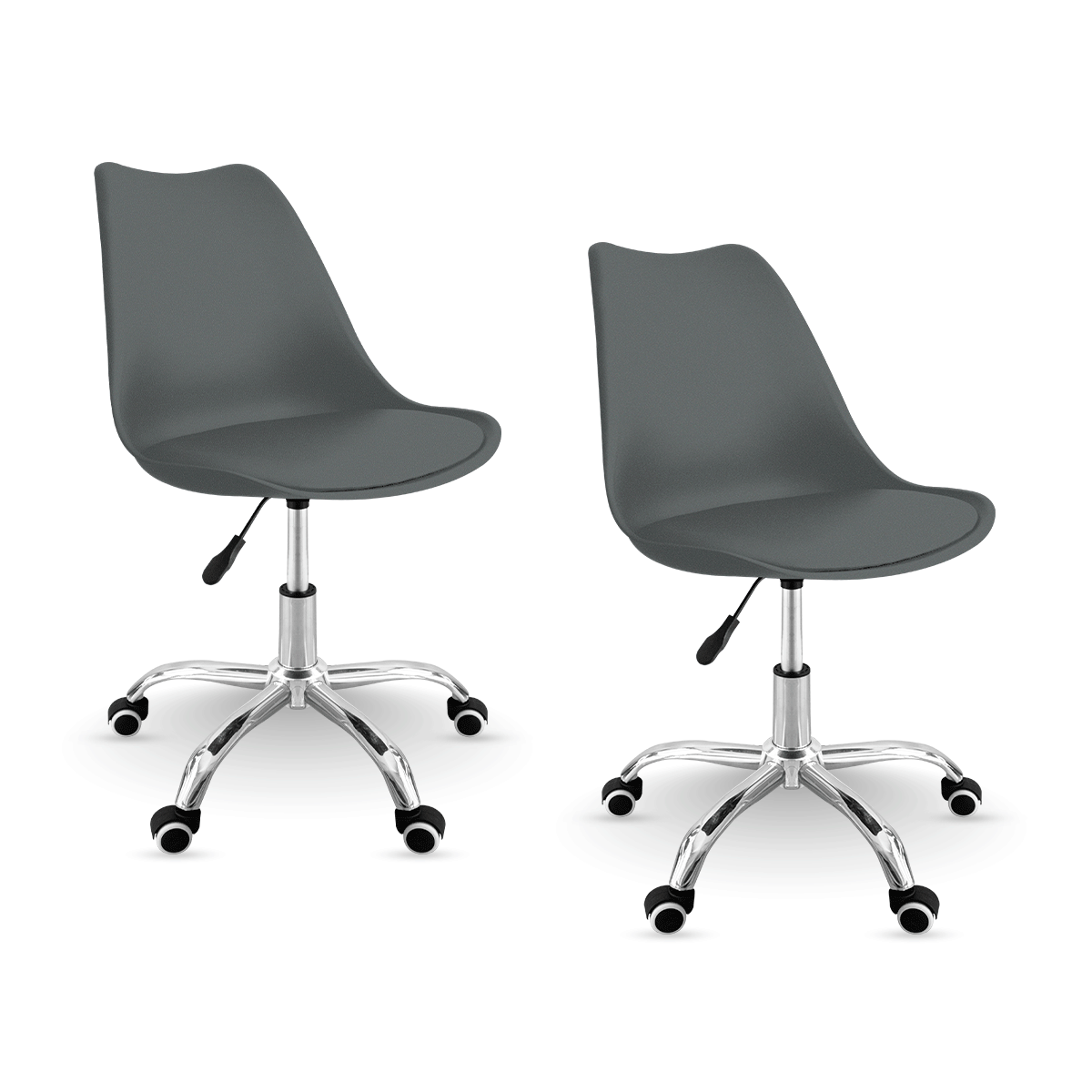 Foto 2 pulgar | Set 2 Silla Oficina Linium Escritorio Salon Hogar Ergonomica Color Gris