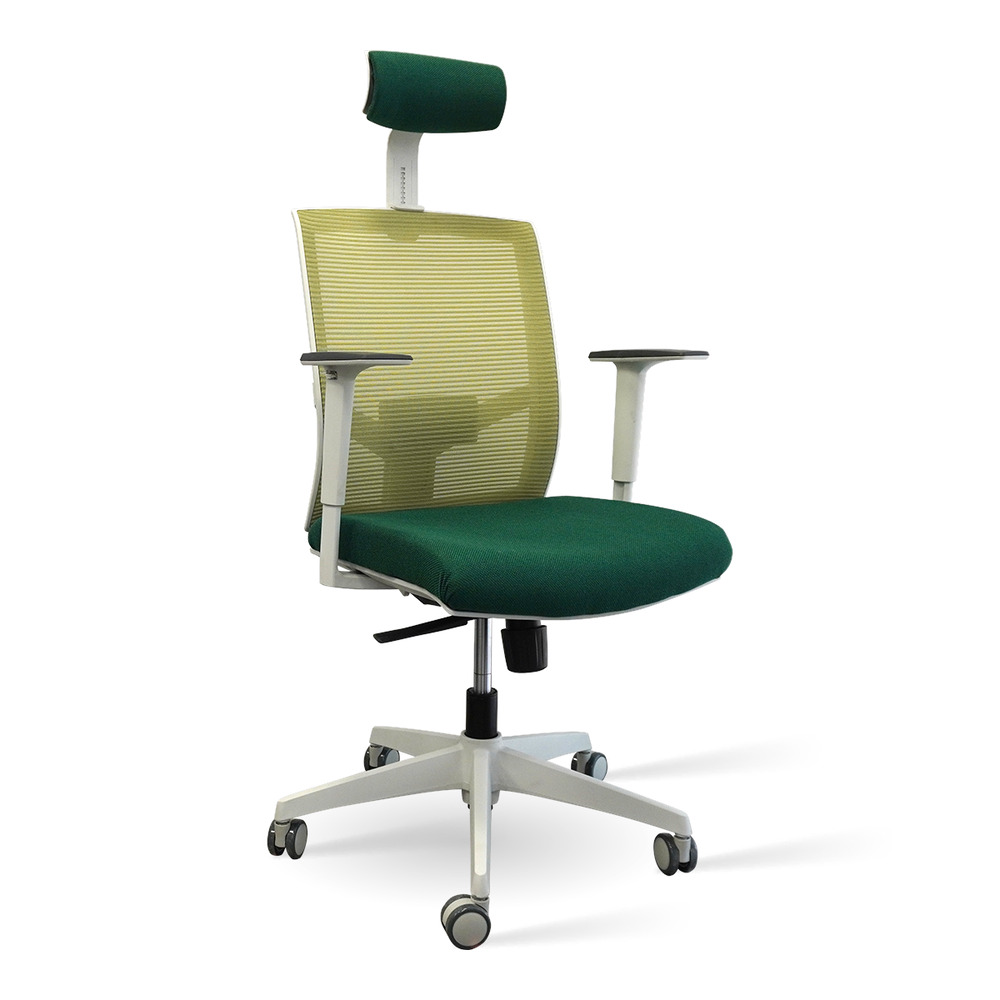 Foto 3 | Silla Ergonómica De Oficina Verde Con Respaldo De Malla Transpirable, Reclinable, Reposabrazos Fijos, Soporte Lu