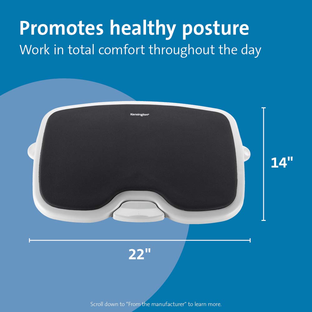 Foto 2 | Reposapiés Kensington Smartfit Comfort De Espuma Viscoelástica Blanco/negro - Venta Internacional.
