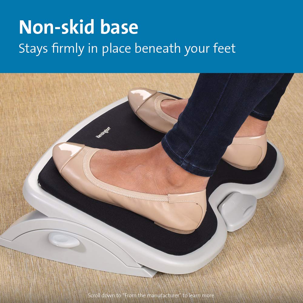Foto 7 pulgar | Reposapiés Kensington Smartfit Comfort De Espuma Viscoelástica Blanco/negro - Venta Internacional.