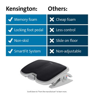 Foto 7 | Reposapiés Kensington Smartfit Comfort De Espuma Viscoelástica Blanco/negro - Venta Internacional.