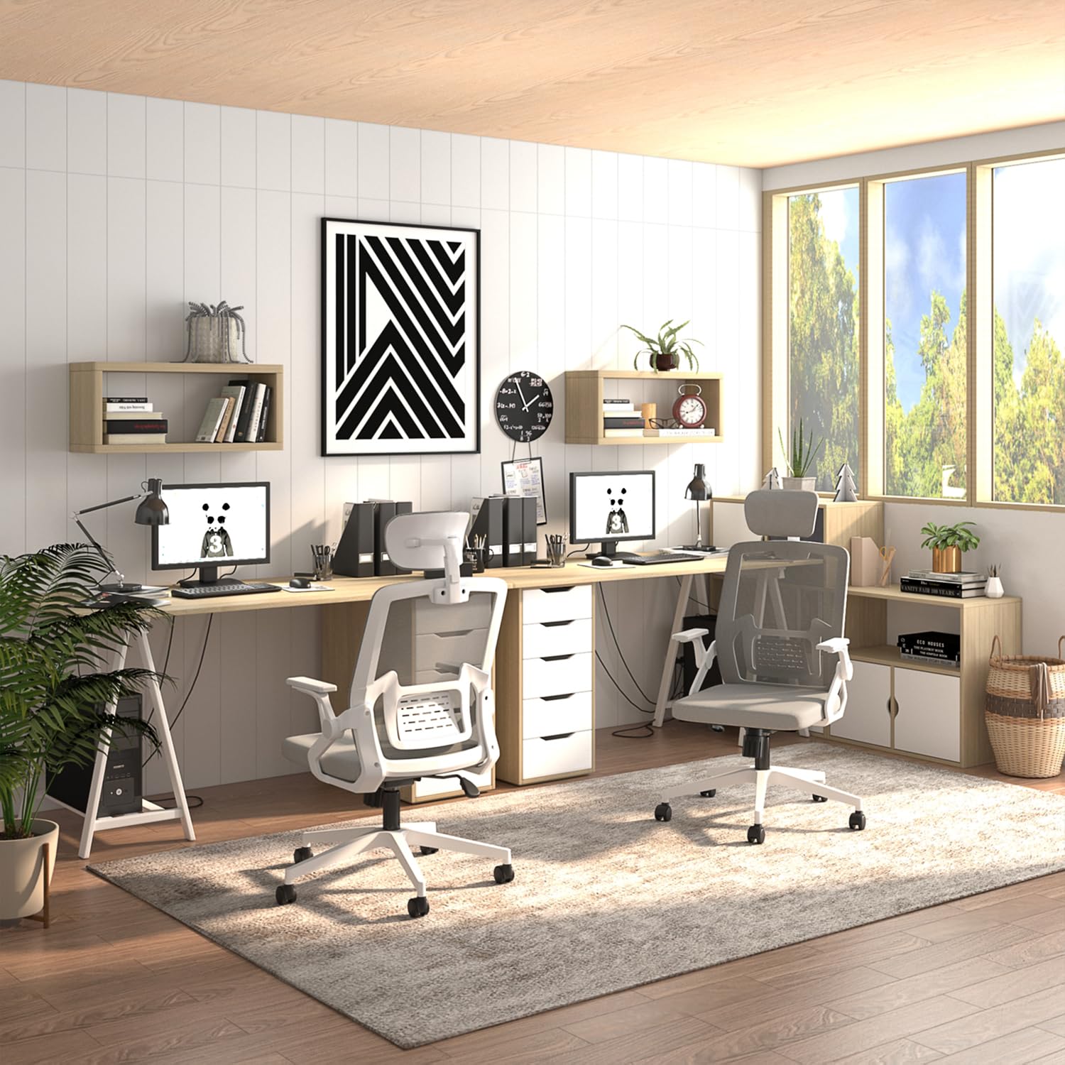 Foto 2 | Silla de Oficina Mill H Gris