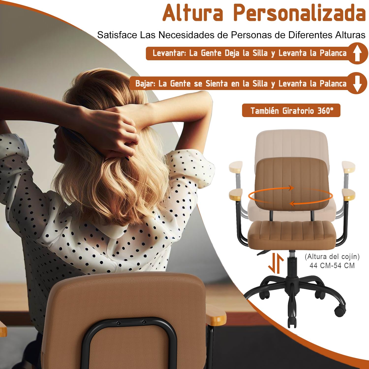 Foto 5 | Silla de Oficina Drave Marrón