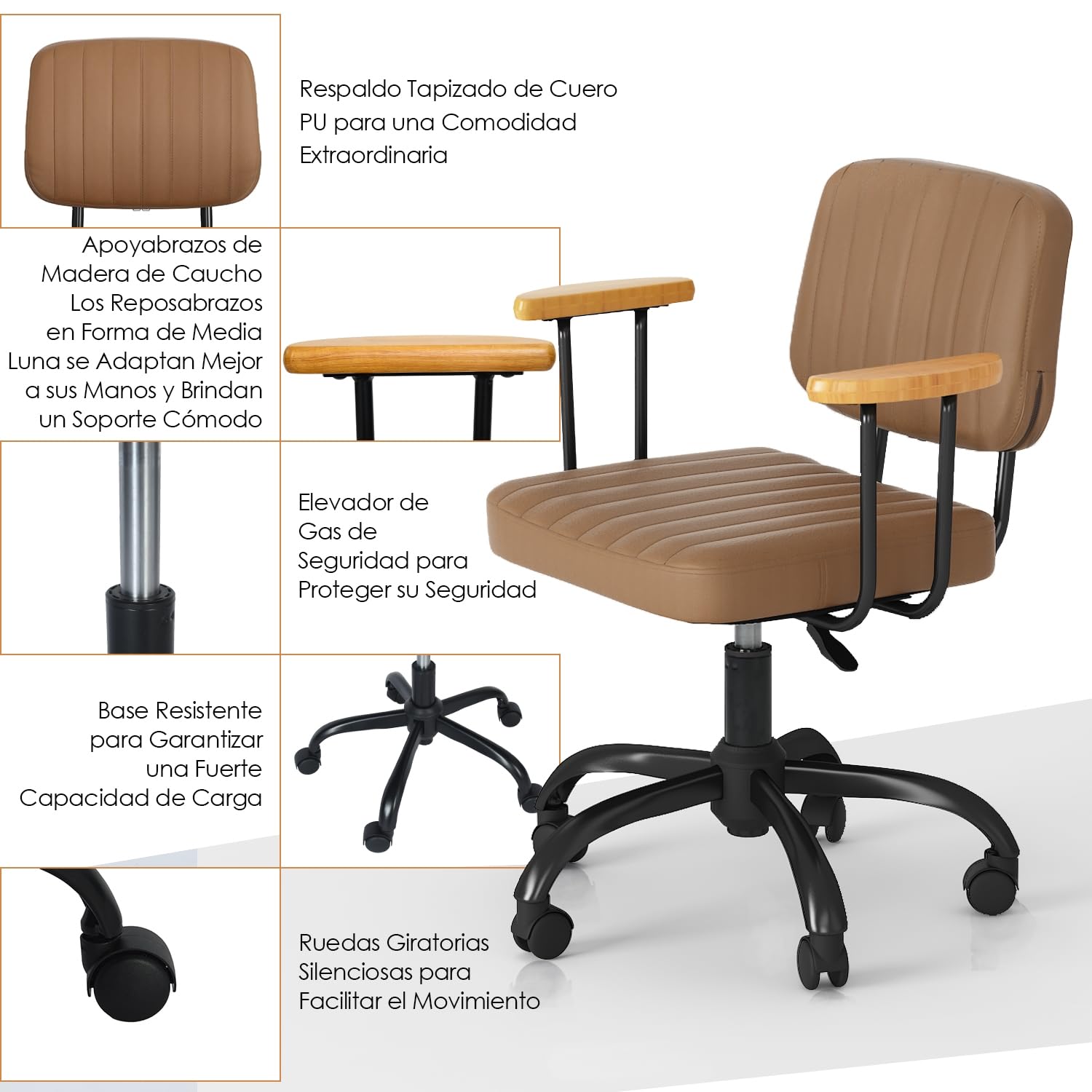 Foto 8 | Silla de Oficina Drave Marrón