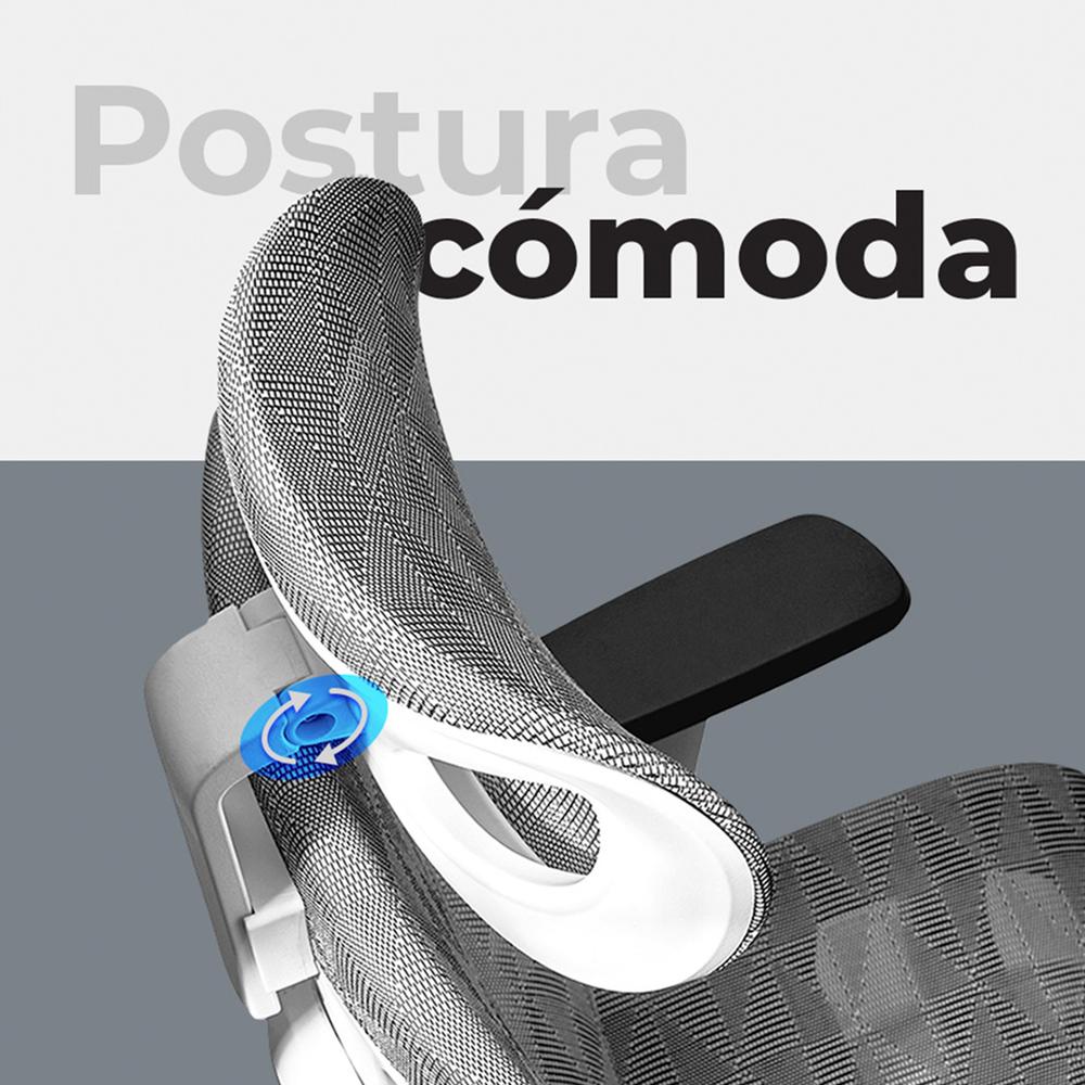 Foto 4 | Silla Ejecutiva Acteck Flux Pro Ec757 Ergonomica Reclinable 135° 136kg Reposabrazos 3d Reposapies Bl